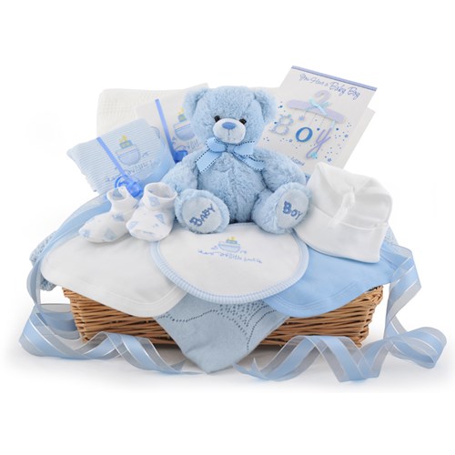Deluxe Baby Boy Basket - 5 Stars